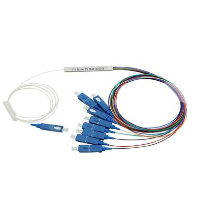 qualità  Passive Mini 1x8 Fiber Optic PLC Splitter For Cable Television Test Equipment fabbrica
