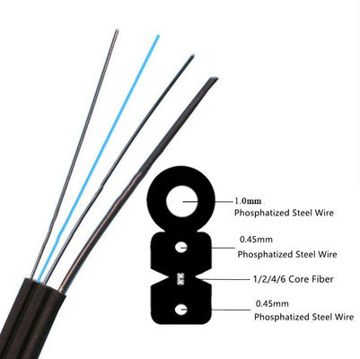 Tipo all'aperto su misura colore nero del cavo flessibile G657A1 G657A2 di FTTH