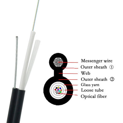 Modo del cavo a fibre ottiche 8 FRP di GJYXC8H singolo del centro all'aperto di forza G.652D LSZH 12