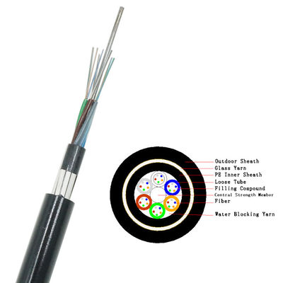 Filato di vetro aereo 24 tipi ODM del cavo a fibre ottiche GYFTY73 del centro dell'OEM