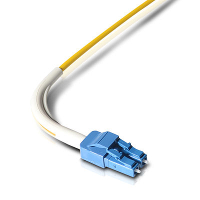 Colore giallo duplex del cavo di toppa della fibra mista dello Sc UPC stivale di angolo di 90 gradi