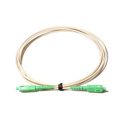 Sc bianco APC del cavo di toppa del cavo a fibre ottiche G657a2 a Sc APC 3m monomodali