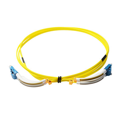 Cavo su misura del cavo di toppa della fibra dello Sc LC di 1m con lo stivale di angolo di 90 gradi