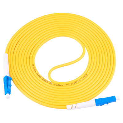 Cavo di toppa semplice monomodale del cavo a fibre ottiche di FTTH 2.0mm 3.0mm LC UPC