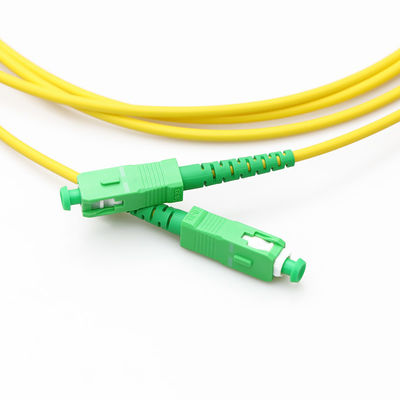 Sc UPC - modo semplice 9/125 del cavo di toppa del cavo a fibre ottiche di 3mm dello Sc APC singolo