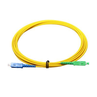 Sc UPC - modo semplice 9/125 del cavo di toppa del cavo a fibre ottiche di 3mm dello Sc APC singolo