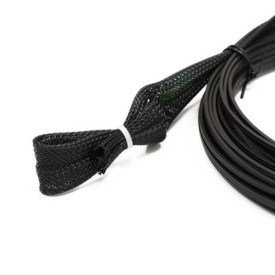 Assemblea di cavo a fibre ottiche nera, estremità del centro uno del cavo di toppa dello Sc APC 1 con l'occhio di trazione