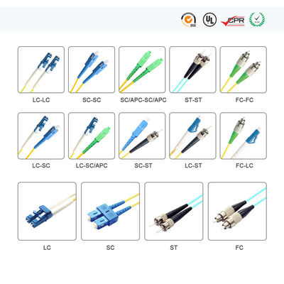 Cavo di toppa del cavo a fibre ottiche di FTTH UPC APC con il connettore di BACCANO di MTRJ MU