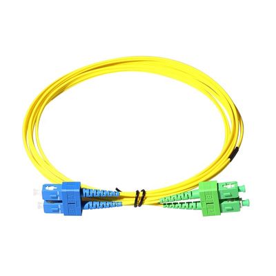 Sc APC - duplex semplice di singolo modo G657A 9/125 del cavo di toppa del cavo a fibre ottiche dello Sc APC