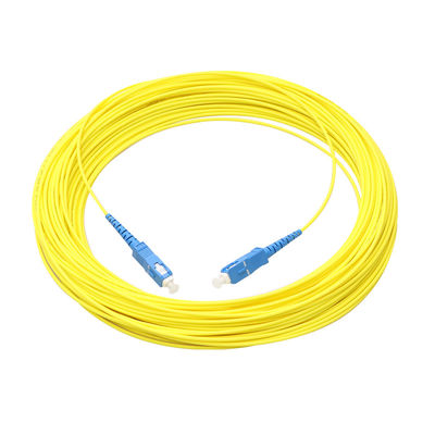 modo ottico della st APC UPC dello Sc LC del cavo di toppa della fibra gialla di 3m FC singolo