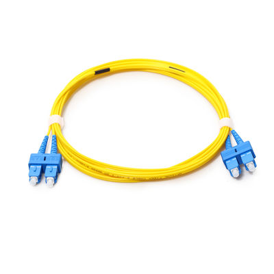 modo ottico della st APC UPC dello Sc LC del cavo di toppa della fibra gialla di 3m FC singolo