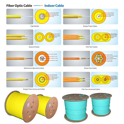 Cavo a fibre ottiche dell'interno GJFJV del duplex 8-Type del centro di buona qualità 2