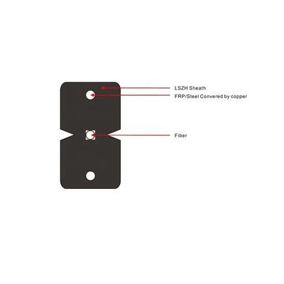 1 cavo flessibile a fibra ottica all'aperto dell'interno del ftth del gjxh g657a1 g657a2 g652d del gjyxfch del gjyxch dei centri 4core 12core del centro 2