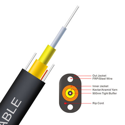 1 cavo flessibile dell'interno di Toneable G657A1 G657A2 G657A3 FTTP del centro/all'aperto attenuato stretto per la telecomunicazione, goccia piana Cabl