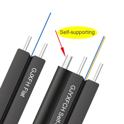 Nuova figura 8 cavo flessibile a fibra ottica all'aperto del cavo flessibile del ftth di 2,4 fibre del Auto-supporto GYXTC8Y GYXTC8H