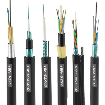 Rifornimento ADSS GYTA GYTS GYXTW 4 della fabbrica dell'OEM 8 12 24 48 96 144 un cavo a fibre ottiche dei 288 centri, cavo a fibre ottiche all'aperto Pric