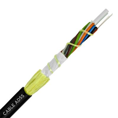 Cavi a fibre ottiche 2 di Adss 4 8 24 48 96 cavi a fibre ottiche scuri aerei ADSS di singolo modo della fibra G652D del centro 12 all'aperto
