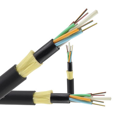 Cavi a fibre ottiche 2 di Adss 4 8 24 48 96 cavi a fibre ottiche scuri aerei ADSS di singolo modo della fibra G652D del centro 12 all'aperto