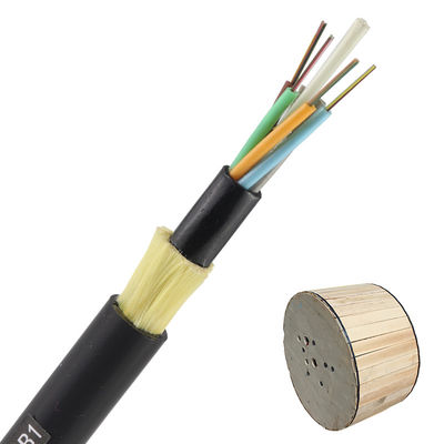 Cavi a fibre ottiche 2 di Adss 4 8 24 48 96 cavi a fibre ottiche scuri aerei ADSS di singolo modo della fibra G652D del centro 12 all'aperto
