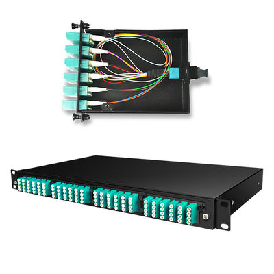 Quadro d'interconnessione ottico della fibra ad alta densità 1U a 19 pollici MPO MTP-LC 24F 10G 40G