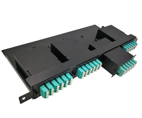 144 svuota 19&quot; quadro d'interconnessione della fibra MPO di 1U MTP con le cassette di 4pcs OM3 MTP-LC