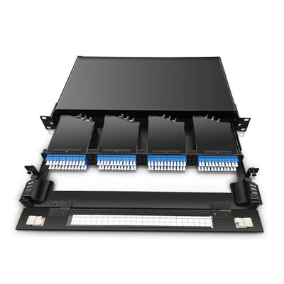 144 svuota 19&quot; quadro d'interconnessione della fibra MPO di 1U MTP con le cassette di 4pcs OM3 MTP-LC