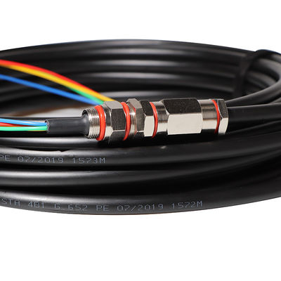 24 cavi a fibre ottiche corazzati del centro del centro 36, cavo di toppa impermeabile all'aperto della treccia