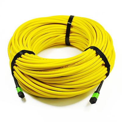 12 cavo di toppa del cavo a fibre ottiche del centro del centro 24, cavo Om3 Om4 della toppa di Mtp Mpo per Qsfp