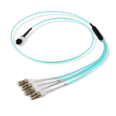 8 sblocco femminile maschio MPO MTP di uscita del cavo di toppa del cavo a fibre ottiche del centro del centro 12 a LC