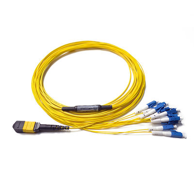 8 sblocco femminile maschio MPO MTP di uscita del cavo di toppa del cavo a fibre ottiche del centro del centro 12 a LC
