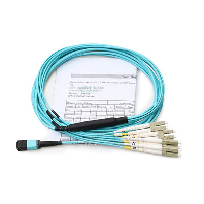 24 Assemblee di cavo a fibre ottiche del centro, MPO al cavo di sblocco di LC per FTTH