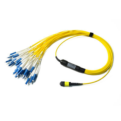 24 Assemblee di cavo a fibre ottiche del centro, MPO al cavo di sblocco di LC per FTTH