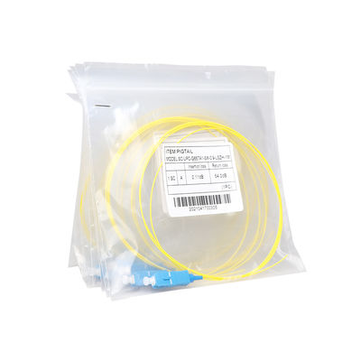 Assemblea di cavo a fibre ottiche del diametro di 0.9mm bianco lucidato semplice dello Sc 9/125 G657A1/UPC