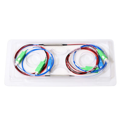 Wdm a fibra ottica 1310 1490 del separatore dei porti di FTTH 3 1550 tipi d'acciaio della metropolitana di Fwdm