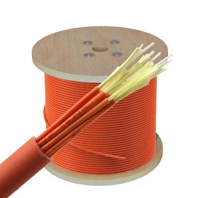 Un cavo a fibre ottiche dell'interno OM3/cavo dei 12 centri di FTTH di distribuzione di fibra ottica