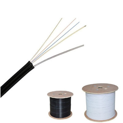 Cavo a fibre ottiche GJYXCH di goccia del centro di FTTH 12 con colore nero del filo di acciaio