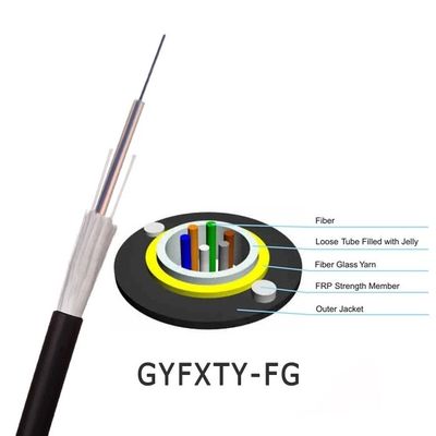 Modo del centro del cavo a fibre ottiche 24 di forza GYFXTY di FRP singolo per all'aperto