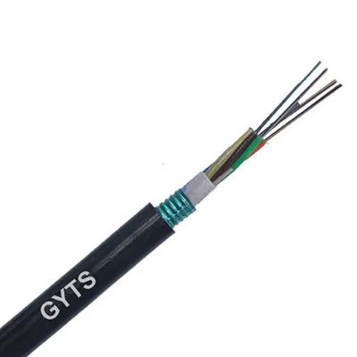 96 cavo del cavo a fibre ottiche del centro G652D con il filo di acciaio della guaina del PE GYTS