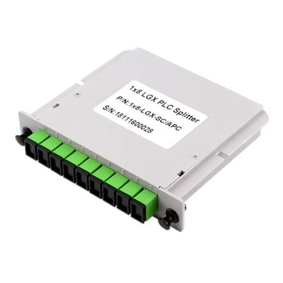 Separatore a fibra ottica 1x8 tipo a cassetta dello SpA di 8 modi con il connettore dello Sc APC