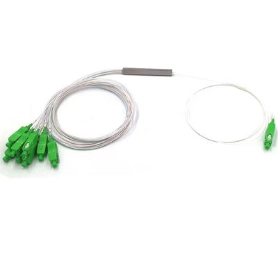 Mini separatore a fibra ottica passivo dello SpA 1x8 per l'attrezzatura di prova della televisione via cavo