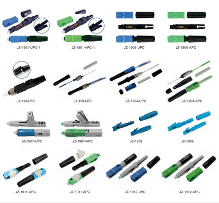 Connettore rapido della fibra ottica di FTTH LC misto con colore beige verde blu