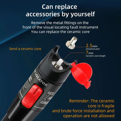 Accessori su misura del cavo a fibre ottiche 650nm, Localizzatore visivo di guasti tipo penna 30mw